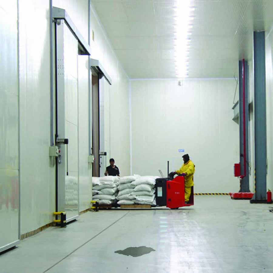 concrete flooring in low temperature factory